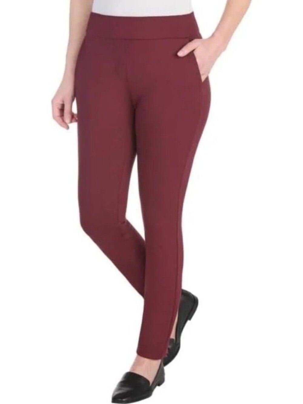 NWT Dalia Women's S  Tummy Control Panel Pants Mid Rise Ankle Pants C0434